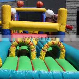 40ft Long Backyard Cheap Commercial Inflatable Sports Obstacles Courses for Kids thumbnail-4