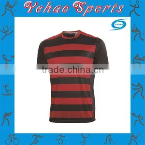 Two Colors Striped Practice Soccer Jersey With Sublimation Made thumbnail-1