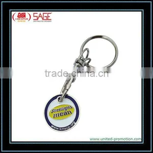 Custom Logo Supermarket Trolley Coin Keychain thumbnail-1