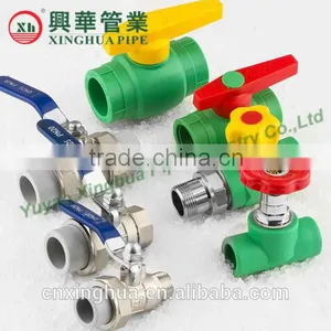 2016 Hot Sell DN 20-63 mm PPR Ball Valve With Brass thumbnail-3