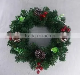 Pine Needle Hot Selling Artificial Decorative Xmas Wreath Christmas Decoration thumbnail-2