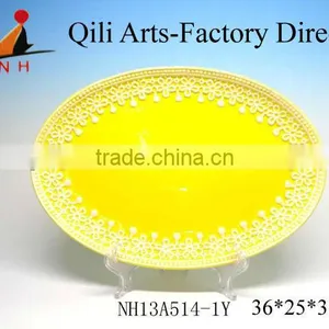 Unique Decorative Ceramic Fruit Bowl Round Salad Bowl thumbnail-2