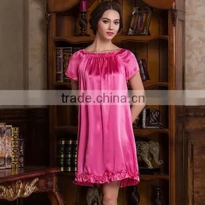High Quality Luxury Women 100% Pure Silk Sleepwear China thumbnail-1