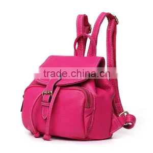 Dongguan Factory Sell Directly Simple Small Size Real Leather Ladies Backpack thumbnail-2