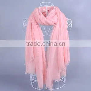 Popular Plain Pure Color Women Scarf Voile Scarves 180*100 Pashmina thumbnail-6
