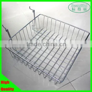 Iron Wire Mesh Basket for Grid Wall & Slatwall thumbnail-1