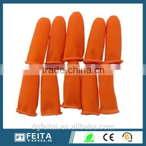 Orange Anti-slip ESD Rubber Latex Power Free Finger Cots thumbnail-2