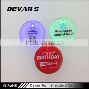 OEM High Quality Different Design Logo Customized Plastic Pin Round Led Badge thumbnail-1