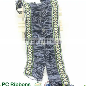 5.0cm Stock Embroidered Woven Fringed Jacquard Ribbon thumbnail-1