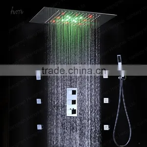 European Shower Jet System 360*500mm Wall Panel Embeded Ceiling Rainfall Shower Head Set With Body Jet thumbnail-1