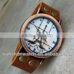 Popular Punk Wrap Leather Retro Antique Bronze Watches thumbnail-1