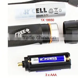 1174 New Multi Function Zoomable Police Torch Aluminum Flashlight With Window Breaking Head thumbnail-5