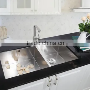 Modern Kitchen Aid UPC 304 Stainless Steel Handmade Kitchen Sink Under Counter thumbnail-6
