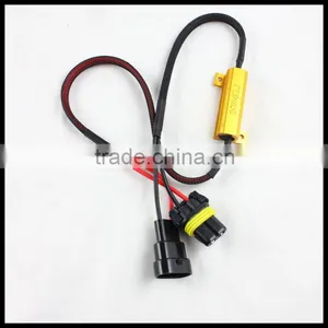 50W HB4 9006 LED Canceller Harness 6Ohm Car LED DRL Fog Turn Singal Load Resistor Canbus Error Free Wiring Canceller thumbnail-1