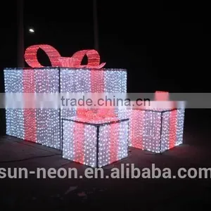 2015 NEW Design LED Christmas Decoration Pink Gift Box Led Light thumbnail-5