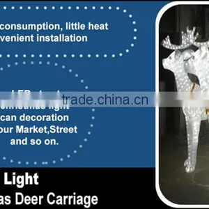 Large Christmas Light With Santa and Reindeer Smart Outdoor Christmas Reindeer Lights thumbnail-4