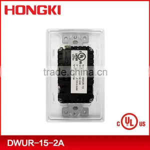 Dual USB Charger 2.1A 5VDC With 15A Duplex Tamper Resistant Receptacle thumbnail-2