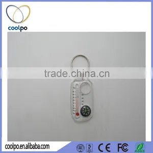 High Quality Plastic Keychain Compass With Thermometer thumbnail-1