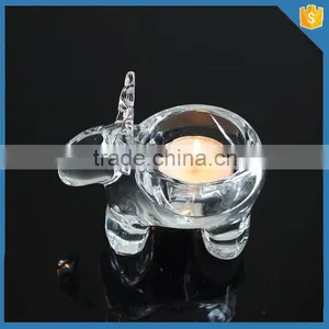 LXHY-EC0625 Reindeer Animal Shape Crystal Tealight Candle Holder thumbnail-1