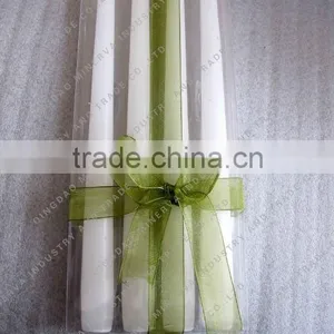 White Scented Conic Rod Candle thumbnail-1