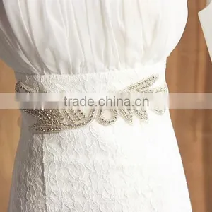 28*6.5cm Fancy 888 Stones Bridal Sash Rhinestone Trim Applique thumbnail-2