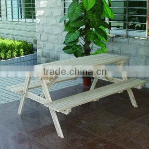 Wooden Garden Table and Bench thumbnail-1