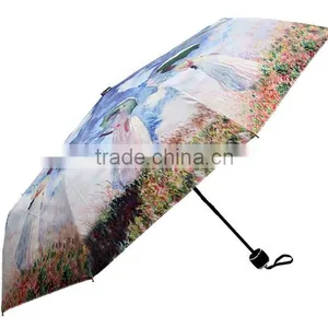 Famous Oil Painting Hot Sale Promotion Folding Umbrella thumbnail-1