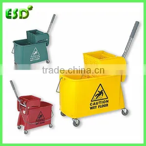 ESD Industrial Cleaning Mop Trolley,Mini Mop Wringer thumbnail-1