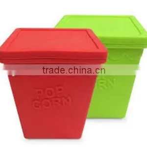 2016 New Design Best-quality Popcorn Holder Eco-friendly Microwave Popcorn Maker Bowl Magic Silicone Popcorn Cup With Lids thumbnail-3
