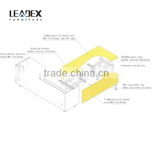 Latest Design Hot Sale Manager Desk With Alum Frame thumbnail-6