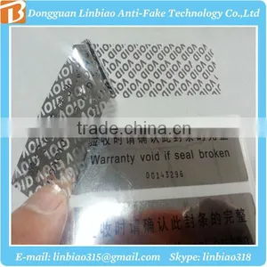 Self Adhesive Tamper Evident Void Label Hologram Printing thumbnail-1