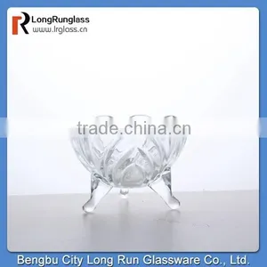 LongRun Lotus Embossed Crystal Glass Candy Dish thumbnail-1