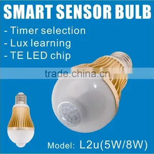 L2u (5W/ 9W) PIR Motion Sensor LED Light Bulb With Lux Learning & Timer Selection ,TE LED Chip thumbnail-1