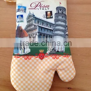Digital Printing Photo Printing 2 Pcs Kitchen Set Oven Mitten and Pot Holder thumbnail-1