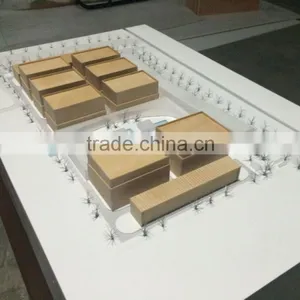 1/1000 Scale Wood Material Working Model of Stock Exchange Center thumbnail-1