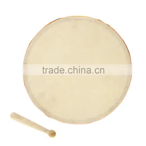 8" Wood Hand Drum Dual Head With Drum Stick Percussion Musical Educational Toy Instrument for KTV Party Kids Toddler thumbnail-5