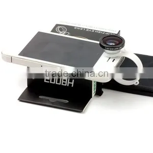 180 Degree Fisheye Lens /Macro Lens/ 0.67X Wide Angle Lens 3 in 1 Lens for Smart Phone Lenses thumbnail-2