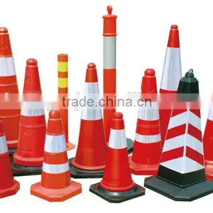 Orange Flexible Plastic Warning Post for Traffic thumbnail-4