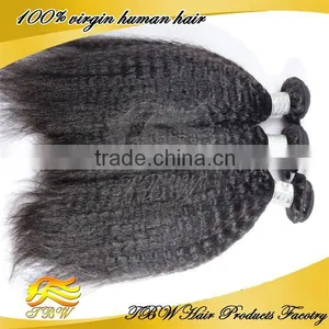 2015 Hot !!! Wholesale Cheap 100% Unprocessed Virgin Mongolian Human Kinky Straight Yaki Hair Weave thumbnail-1