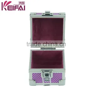 Pvc Purple Color Small Dots Pattern Empty Boxes Watch Gift Box thumbnail-5