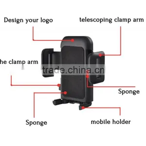 Anti-shock Universal One Hand Release Caw Grip Car Vent Phone Holder for 3.5-5.8 Inch Smart Phone thumbnail-3
