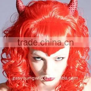 Custom Made Cospaly Wigs, Cheap Synthetic Red Hair Color Witch Halloween Wigs thumbnail-1
