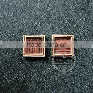 8mm Setting Size Vintage Style Natual Log Wood Bezel Square Pendant Setting DIY Findings Supplies 1431029 thumbnail-1