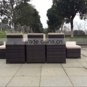 Patio Furniture Dining Set Garden Outdoor Patio Furniture Sets Wicker Outdoor Patio Cube Sets W/ Cushions thumbnail-3