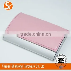 2015 New Product Ladies Favorate Red /pink/purple Color Leather id /name Card Holder With Concise Design thumbnail-1