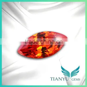 Marquise Cubic Zirconia Stones Orange Red Gems thumbnail-1