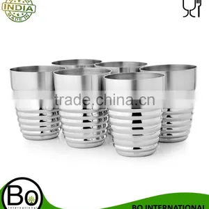Stainless Steel Deluxe Silver Tumblers - 300 ml Each Deluxe Tumbler 12.7 cm thumbnail-1