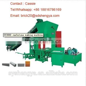 SY3000 Full Automatic Hydraulic Concrete Kerbstone Mould Machinery Making thumbnail-1