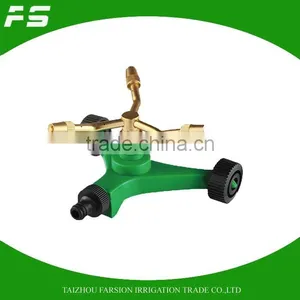 360 Degree Brass Automatic Rotating Water Sprinkler System Garden Irrigation Tool thumbnail-1