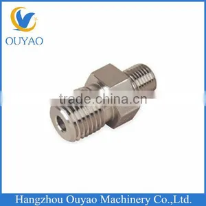 Stainless Steel 316 Pipe Fittings, Hex Nipples 3/8'' NPT Male & 3/8'' NPT Male thumbnail-1